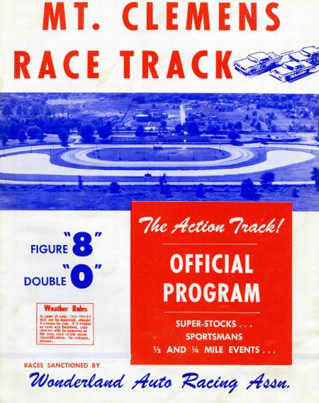 Mt. Clemens Race Track - Mt Clemens Race Track Program Cover Year From Dave Dobner (newer photo)